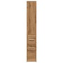 Armario de baño estrecho con ruedas madera roble artisian von , Schließfächer und Lagerschränke - Ref: Foro24-855303, Preis: ...