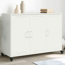 Aparador de acero blanco 100,5x39x72 cm by , Sideboards - Ref: Foro24-846685, Price: 155,88 €, Discount: %