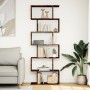 Librería divisora 6 niveles madera roble ahumado 70x24x193 cm by , Bookcases and shelves - Ref: Foro24-858088, Price: 80,77 €...