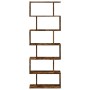 Librería divisora 6 niveles madera roble ahumado 70x24x193 cm by , Bookcases and shelves - Ref: Foro24-858088, Price: 80,77 €...