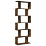 Librería divisora 6 niveles madera roble ahumado 70x24x193 cm by , Bookcases and shelves - Ref: Foro24-858088, Price: 80,77 €...