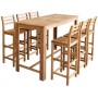 Set mesa de bar y sillas 7 piezas de madera de acacia maciza von , Möbelsets für Küchen und Esszimmer - Ref: Foro24-246671, P...