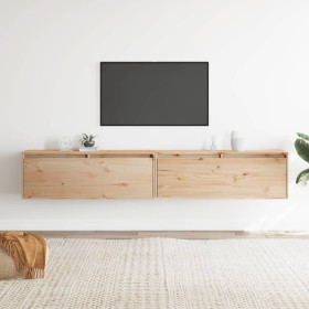 Armario de pared 2 uds madera maciza de pino 100x30x35cm von , Regale und Regale - Ref: Foro24-813466, Preis: 145,77 €, Rabat...