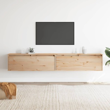 Armario de pared 2 uds madera maciza de pino 100x30x35cm von , Regale und Regale - Ref: Foro24-813466, Preis: 145,67 €, Rabat...