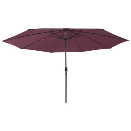 Sombrilla de jardín con luces LED rojo burdeos 400 cm by , Umbrellas - Ref: Foro24-312534, Price: 101,35 €, Discount: %