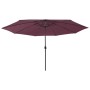 Sombrilla de jardín con luces LED rojo burdeos 400 cm by , Umbrellas - Ref: Foro24-312534, Price: 101,35 €, Discount: %
