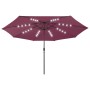 Sombrilla de jardín con luces LED rojo burdeos 400 cm by , Umbrellas - Ref: Foro24-312534, Price: 101,35 €, Discount: %