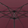 Sombrilla de jardín con luces LED rojo burdeos 400 cm by , Umbrellas - Ref: Foro24-312534, Price: 101,35 €, Discount: %