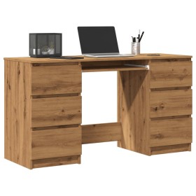Escritorio madera de ingeniería roble artisan 140x50x77 cm by , Desks - Ref: Foro24-855961, Price: 196,13 €, Discount: %