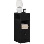 Mesilla de noche con cajón negro 25x31x66 cm von , Nachttische - Ref: Foro24-858616, Preis: 66,83 €, Rabatt: %