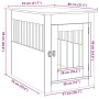 Jaula para perros madera ingeniería roble artesanal 55x80x68 cm by , Dog kennels - Ref: Foro24-857643, Price: 96,46 €, Discou...