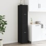 Armario botiquín madera de ingeniería negro 30x41x174,5 cm by , Lockers and storage cabinets - Ref: Foro24-3309628, Price: 13...