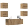 Mueble para TV de pared madera contrachapada artesanal 5 piezas de , Muebles TV - Ref: Foro24-3329146, Precio: 149,94 €, Desc...
