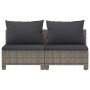 Sofá de jardín de 2 plazas con cojines ratán sintético gris by , Garden sets - Ref: Foro24-362691, Price: 179,52 €, Discount: %