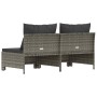 Sofá de jardín de 2 plazas con cojines ratán sintético gris by , Garden sets - Ref: Foro24-362691, Price: 179,52 €, Discount: %