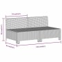 Sofá de jardín de 2 plazas con cojines ratán sintético gris by , Garden sets - Ref: Foro24-362691, Price: 179,52 €, Discount: %