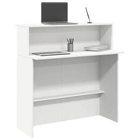 Mostrador de recepción blanco 100x50x103,5 cm madera ingeniería von , Schreibtische - Ref: Foro24-859024, Preis: 149,42 €, Ra...