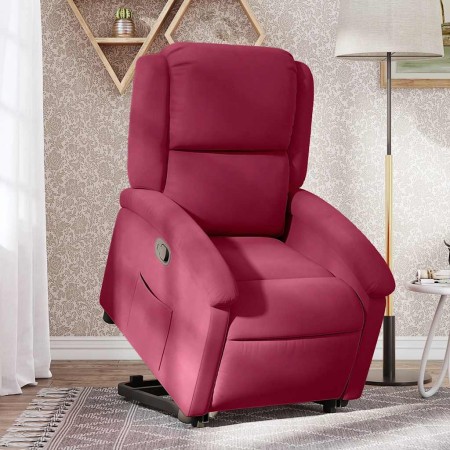 Sillón reclinable elevable terciopelo rojo tinto by , Armchairs - Ref: Foro24-3204305, Price: 286,39 €, Discount: %