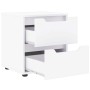 Mesilla de noche VISNES blanca 45x40x50 cm madera de ingeniería de , Mesitas de noche - Ref: Foro24-4108280, Precio: 75,27 €,...