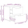 Mesilla de noche VISNES blanca 45x40x50 cm madera de ingeniería de , Mesitas de noche - Ref: Foro24-4108280, Precio: 75,27 €,...
