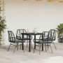 Juego de comedor jardín 5 piezas cojines ratán sintético negro by , Garden sets - Ref: Foro24-3334549, Price: 303,15 €, Disco...