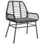 Juego de comedor jardín 5 piezas cojines ratán sintético negro by , Garden sets - Ref: Foro24-3334549, Price: 303,15 €, Disco...
