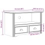 Mueble de TV 2 cajones BODO madera pino marrón 91,5x44,5x56 cm von , TV-Möbel - Ref: Foro24-355075, Preis: 112,14 €, Rabatt: %