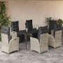 Set comedor jardín 7 pzas y cojines ratán sintético gris claro von , Gartensets - Ref: Foro24-3213466, Preis: 1,00 €, Rabatt: %