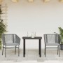 Juego comedor jardín 3 pzas cojines ratán sintético vidrio gris von , Gartensets - Ref: Foro24-3334625, Preis: 234,69 €, Raba...