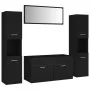 Juego de muebles de baño madera de ingeniería negro de vidaXL, Muebles de baño - Ref: Foro24-3071064, Precio: 209,21 €, Descu...