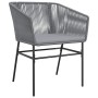 Juego comedor jardín 5 pzas cojines ratán sintético vidrio gris by , Garden sets - Ref: Foro24-3334528, Price: 386,10 €, Disc...