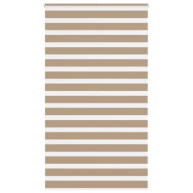 Estor cebra marrón arena tejido ancho 130,9 cm poliéster by , Blinds and blinds - Ref: Foro24-4014580, Price: 37,05 €, Discou...