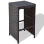Mesa y sillas bar de jardín 7 pzas y cojines poli ratán marrón von , Gartensets - Ref: Foro24-41836, Preis: 518,56 €, Rabatt: %