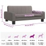 Cama para perros de tela gris taupé 70x45x30 cm by , Beds for dogs - Ref: Foro24-171861, Price: 77,91 €, Discount: %