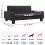 Cama para perros de cuero sintético negra 70x45x30 cm