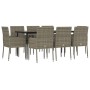 Set comedor jardín 9 pzas y cojines ratán sintético negro gris von , Gartensets - Ref: Foro24-3185152, Preis: 580,90 €, Rabat...