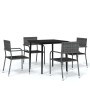 Juego de comedor de jardín 5 piezas gris von , Gartensets - Ref: Foro24-3099596, Preis: 195,28 €, Rabatt: %
