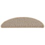 Alfombras de peldaños de escalera 15 uds marrón 56x17x3 cm