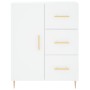 Aparador alto madera contrachapada blanco 69,5x34x180 cm de , Aparadores - Ref: Foro24-3189429, Precio: 146,39 €, Descuento: %