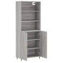 Aparador alto madera contrachapada gris sonoma 69,5x34x180 cm de , Aparadores - Ref: Foro24-3189235, Precio: 140,29 €, Descue...