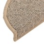 Alfombras de peldaños de escalera 15 uds marrón 56x17x3 cm