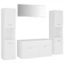 Badmöbel-Set weißes Holzwerkstoff von vidaXL, Badezimmermöbel - Ref: Foro24-3071063, Preis: 184,14 €, Rabatt: %