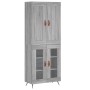 Aparador alto madera contrachapada gris sonoma 69,5x34x180 cm by , Sideboards - Ref: Foro24-3199599, Price: 159,83 €, Discoun...