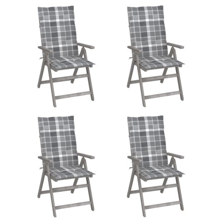 Sillas reclinables jardín y cojines 4 uds madera maciza acacia de , Sillas de jardín - Ref: Foro24-3065391, Precio: 346,06 €