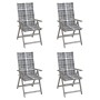 Sillas reclinables jardín y cojines 4 uds madera maciza acacia by , Garden chairs - Ref: Foro24-3065391, Price: 324,20 €, Dis...