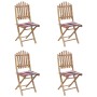 Set de comedor exterior plegable 5 piezas con cojines bambú de , Conjuntos de jardín - Ref: Foro24-3063973, Precio: 268,18 €,...