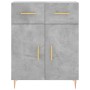 Aparador alto madera contrachapada gris hormigón 69,5x34x180 cm by , Sideboards - Ref: Foro24-3200509, Price: 133,69 €, Disco...