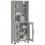 Aparador alto madera contrachapada gris sonoma 69,5x34x180 cm by , Sideboards - Ref: Foro24-3189347, Price: 149,97 €, Discoun...