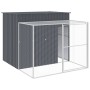 Caseta perros con corral acero galvanizado gris 214x253x181 cm von , Hundehütten - Ref: Foro24-3189131, Preis: 469,82 €, Raba...