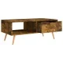 Smoked oak engineered wood coffee table 100x49.5x43 cm by vidaXL, Coffee table - Ref: Foro24-326794, Price: 78,26 €, Discount: %